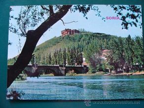 Postales: POSTAL DE SORIA, CASTILLA LEÓN. AÑO 1969. RÍO DUERO Y PARADOR DE TURISMO. 667.